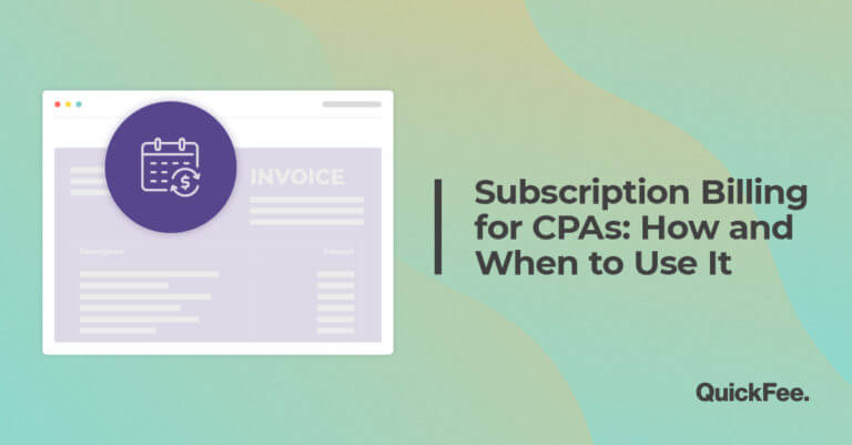 subscription billing for CPAs